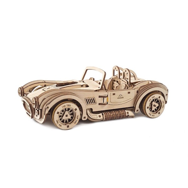 Ugears Racing Bil Trä Mekanisk Modell Drift Cobra Guld