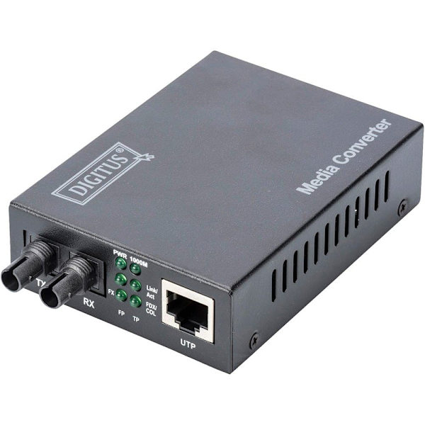 Digitus Gigabit Mediaconverter Up To 500 M Sort