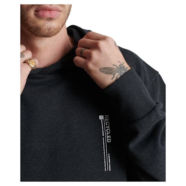 Superdry Hættetrøje Studios Rcycl Micro Side Sort XS-S Mand