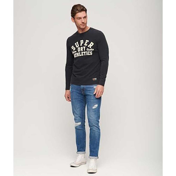 Superdry Vintage Athletic T-shirt Med Lång ärm Svart L Man