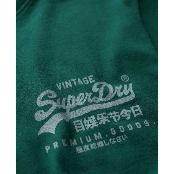 Superdry Classic Vintage Logo Heritage Lyhythihainen T-paita Vihreä S Mies