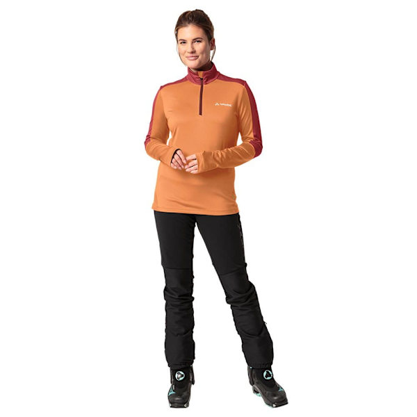 Vaude Livigno Ii Halv Dragkedja Långärmad T-shirt Orange 42 Kvinna
