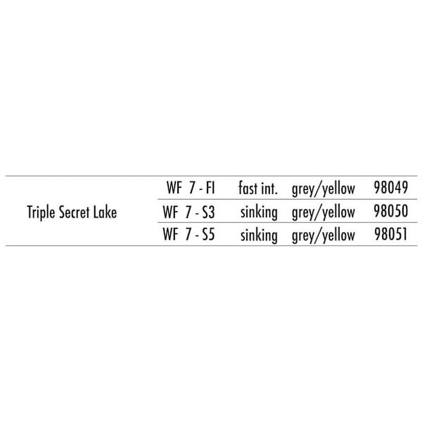 Traper Fly Gst Triple Secret Lake S3 Fluefiskesnøre 37.5 M Transparent Line 7