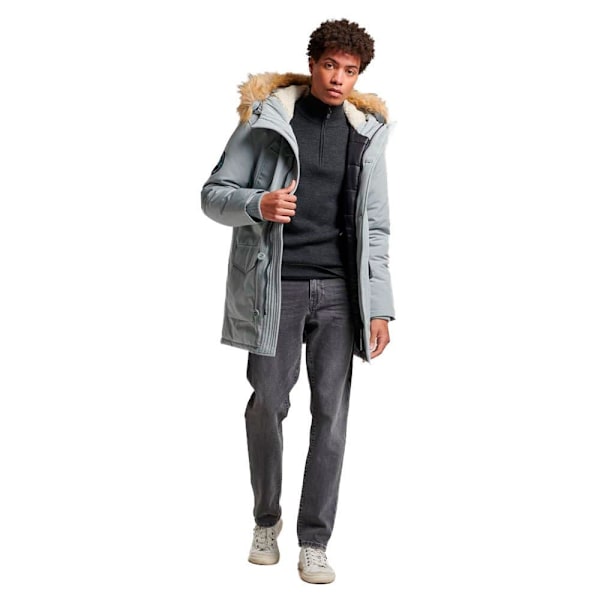 Superdry Anorakki Everest Faux Fur Harmaa M Mies