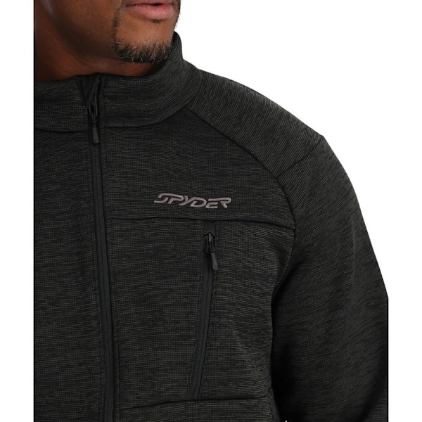Spyder Fleece Med Fuld Lynlås Encore Sort S Mand