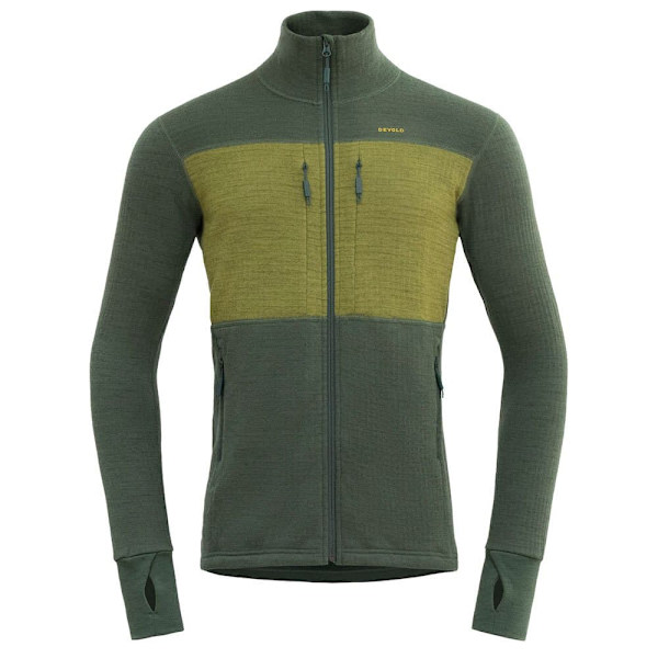 Devold Of Norway Egga Grid Merino Jakke Grøn S Mand