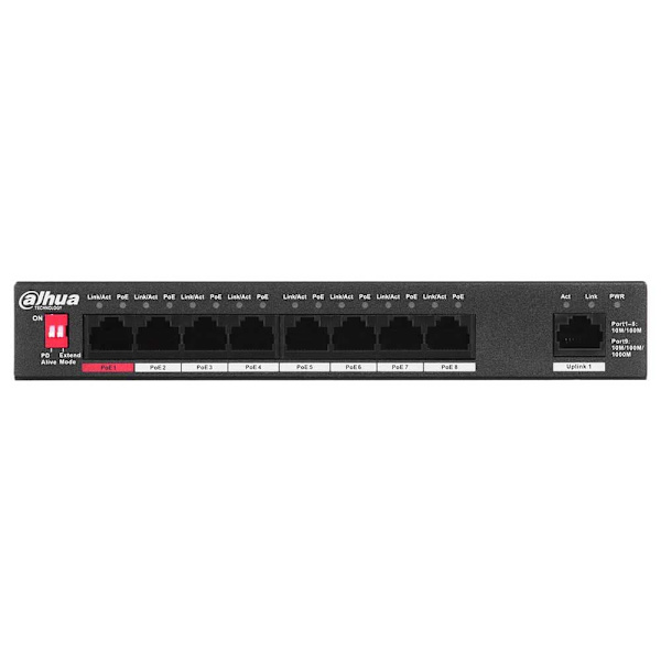Dahua Växla Pfs3009-8et1gt-96 L2 100 Silver
