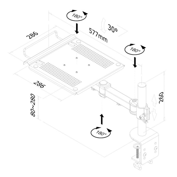 Newstar Desktop Stand D100 Sort