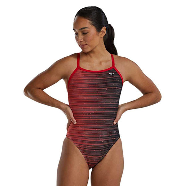 Tyr Badedragt Durafast Elite Diamondfit Speedwarp Rød 32 Kvinde