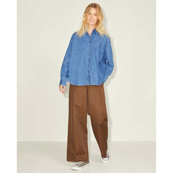 Jack & Jones Pitkähihainen Paita Kendra Relaxed Denim Sininen XS Nainen
