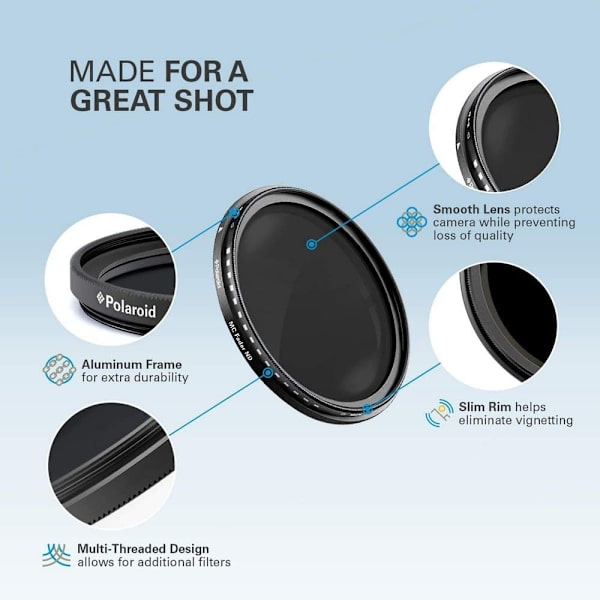 Polaroid Nd Fader Filter Plnw001 52 Mm Svart