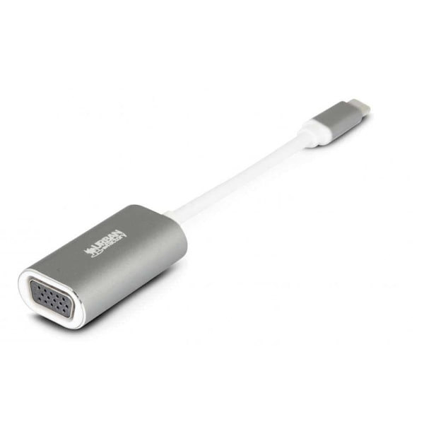 Urban Factory Usb-c-vga-sovitin 30w Hopeinen