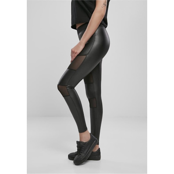 Urban Classics Leggings I Kunstlæder Sort 2XL Kvinde