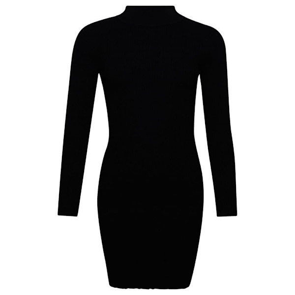 Superdry Langærmet Kort Kjole Backless Bodycon Sort S Kvinde