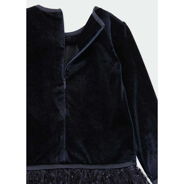 Boboli Velour With Fringes Klänning Blå 8 Years Flicka