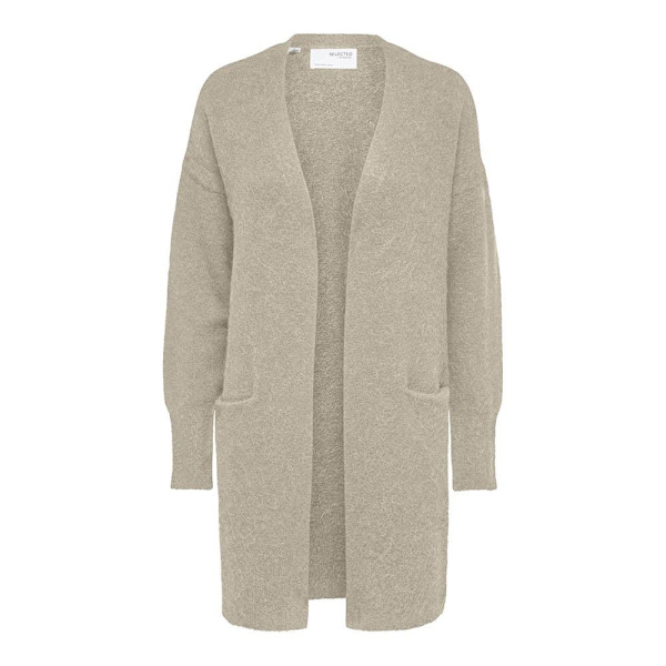 Selected Lång Kofta Lulu New Beige XS Kvinna