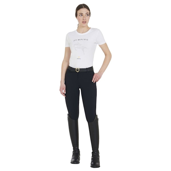 Equestro Jumping Diamonds T-shirt Med Korte ærmer Hvid XS Kvinde
