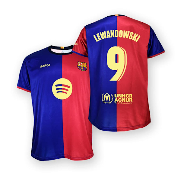 Fc Barcelona Fc Barcelona 24/25 9 Lewanddowski Lyhythihainen T-paita Kotiin  S