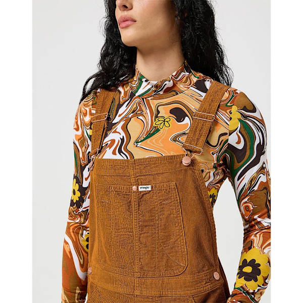 Wrangler Straight Leg Bib Haalari Ruskea S Nainen