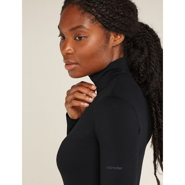 Icebreaker Merino Core Heavyweight Langærmet Baselayer Sort S Kvinde