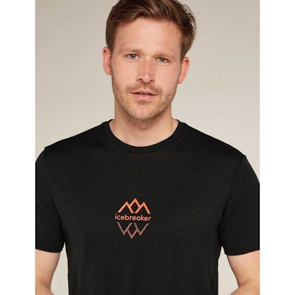 Icebreaker Merino 150 Tech Lite Iii Logo Reflections T-shirt Med Korte ærmer Sort XL Mand