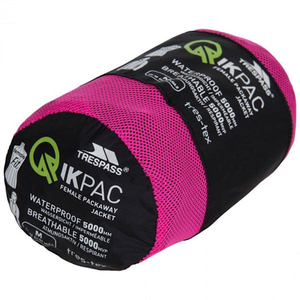 Trespass Qikpac Takki Musta XS Nainen
