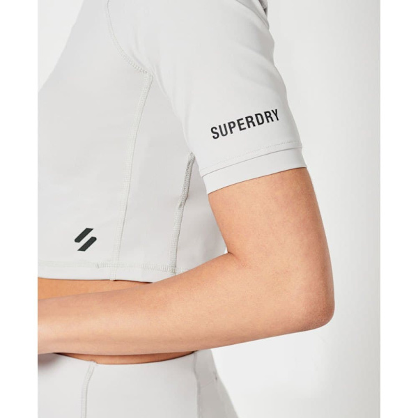 Superdry T-paita Run 3/4 Tight Crop Valkoinen L Nainen