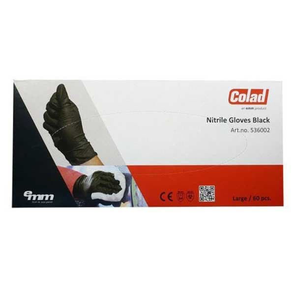 Colad Nitril Handske 60 Enheder Sort L