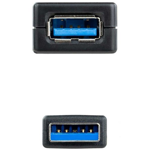 Nanocable Usb-jatkokaapeli 10.01.0313 M/f 15 M Musta