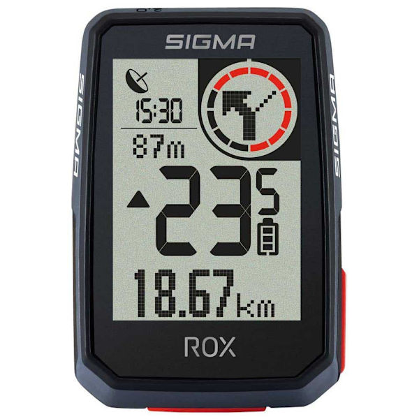 Sigma Cykelcomputer Med Topmonteringssæt Rox 2.0 Sort