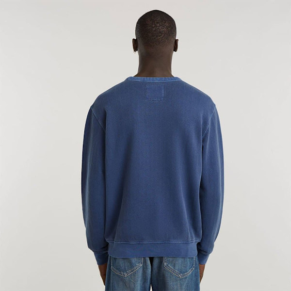 G-star Destroyed G Logo Washed Tröja Blå S Man
