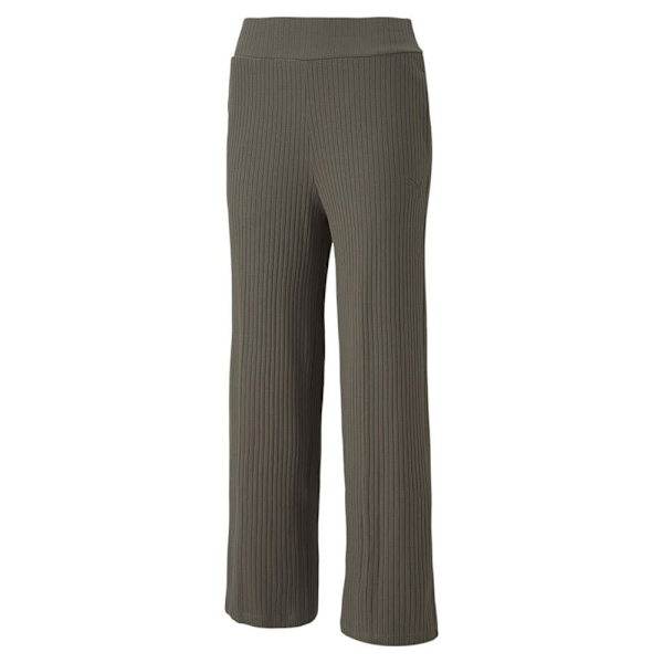 Puma Byxor Her Ribbed Wide Grönt M Kvinna