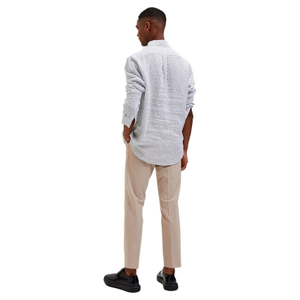 Selected Lang ærmet Skjorte Regular Kylian Linen Hvid L Mand