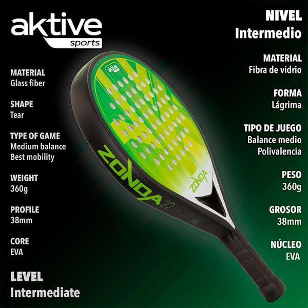 Aktive Padel Racket Zonda 2.2 Grönt