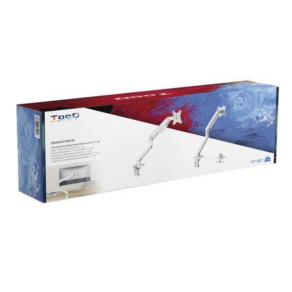 Tooq Armmontering Til Dobbelt Skærm Db4032tnr-w 17-32´´ Transparent