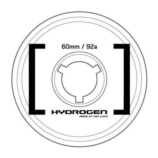 Rollerblade Pyörät Set Hydrogen Street 60/92a 4 Units Valkoinen