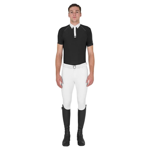 Equestro Buttons Kortærmet Polo Sort XS