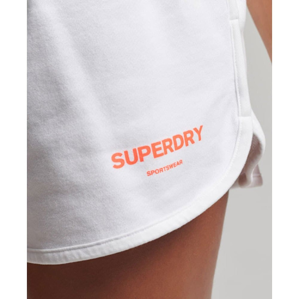 Superdry Shorts Code Core Sport Sweatshort Vit L Kvinna