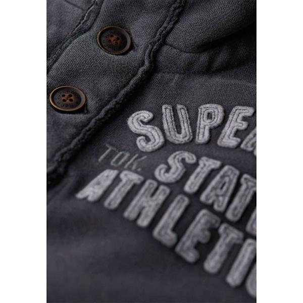 Superdry Vintage Athletic Henley Sweatshirt Grå L Mand