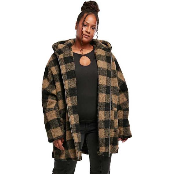 Urban Classics Jacka Oversized Check Grönt L Kvinna