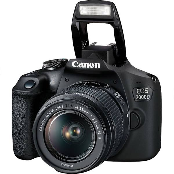 Canon Refleks Kamera Eos 2000d Ef-s 18-55 Mm Is Sort Sort