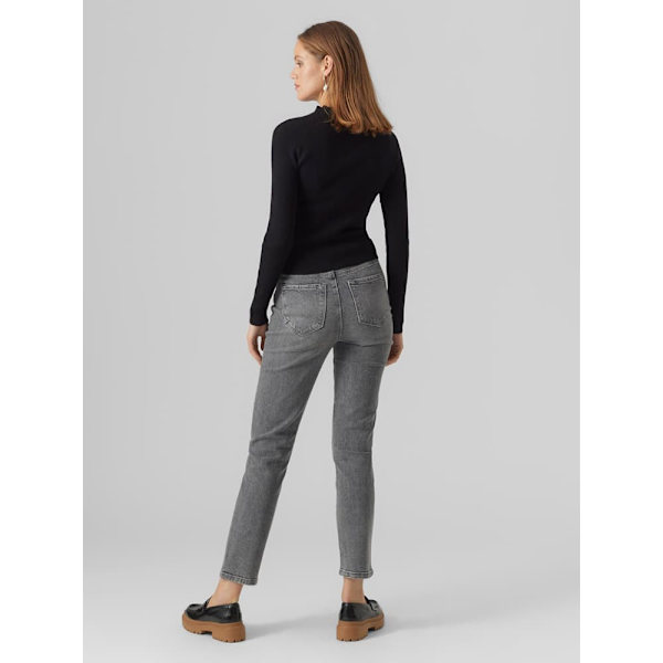 Vero Moda Linda Mom Gu214 Højtaljede Jeans Grå 26 / 30 Kvinde