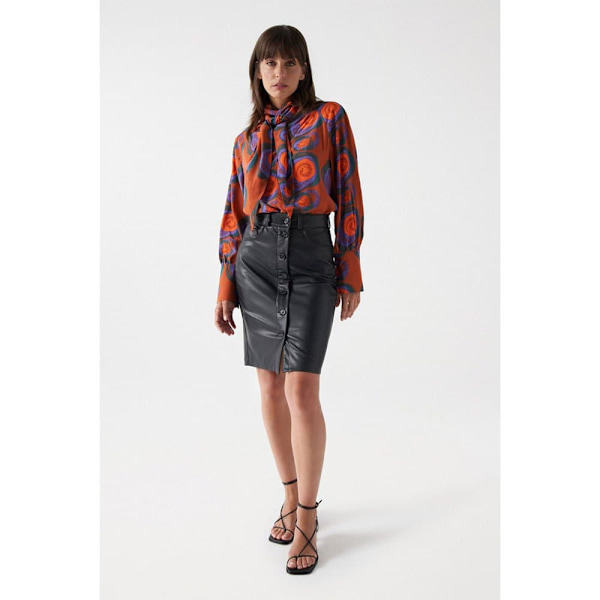 Salsa Jeans Nederdel 21006886 Regular Fit Sort 30 Kvinde