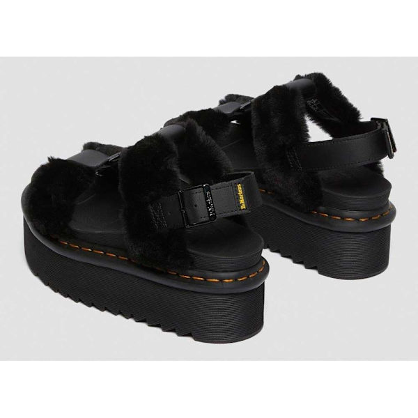 Dr Martens Francis Fluffy Hydro Sandaler Sort EU 41 Kvinde