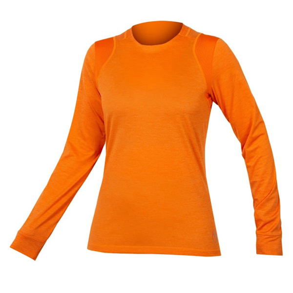Endura Pitkähihainen T-paita Singletrack Oranssi 2XL Nainen