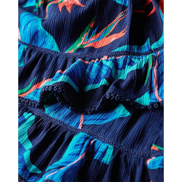 Superdry Beach ærmeløs Kort Kjole Flerfarvet 2XS Kvinde