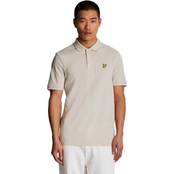 Lyle & Scott Plain Lyhythihainen Pikeepaita Beige L Mies