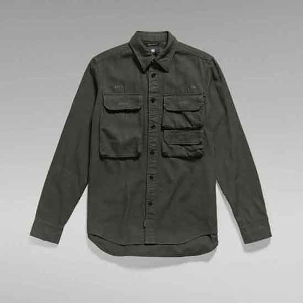 G-star Lang ærmet Skjorte Container Pocket Regular Grøn L Mand