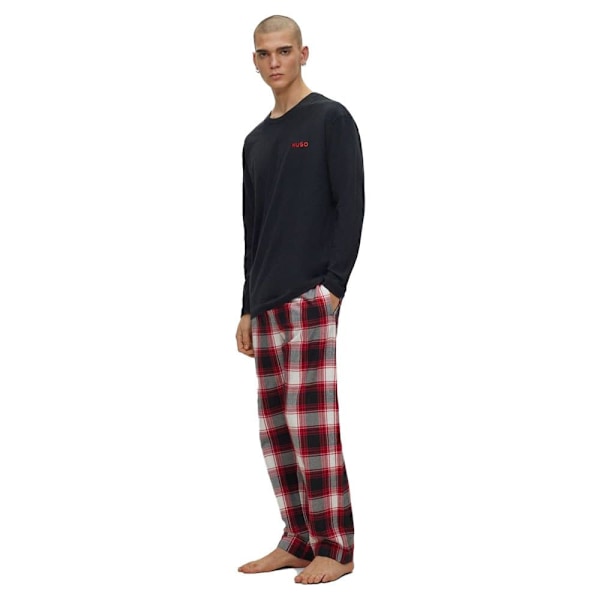 Hugo Pyjamas Soft Check Long Set 10253441 Svart L Man