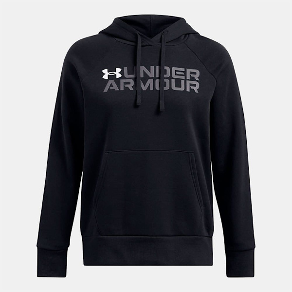 Under Armour Rival Fleece Wordmark Hættetrøje Sort 2XL Kvinde